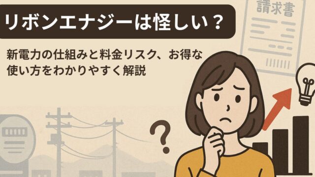 リボンエナジーは本当に怪しい？ 新電力の仕組みと料金リスク、お得な使い方をわかりやすく解説