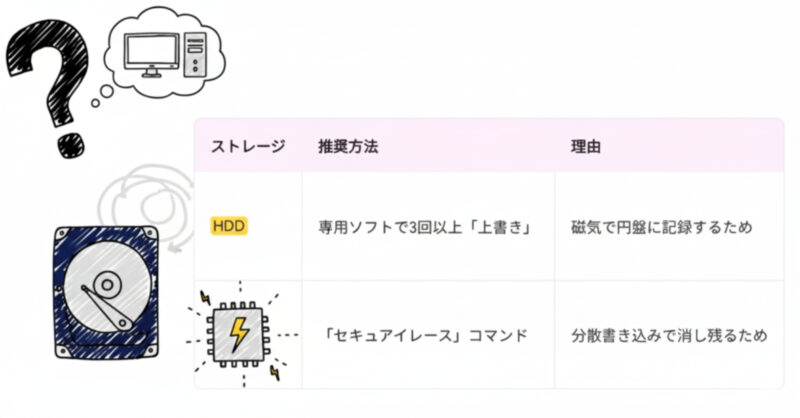 パソコン処分で絶対にやるべきデータ消去の話