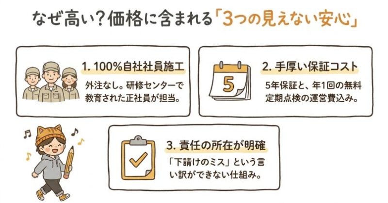 価格に含まれる3つの見えない安心