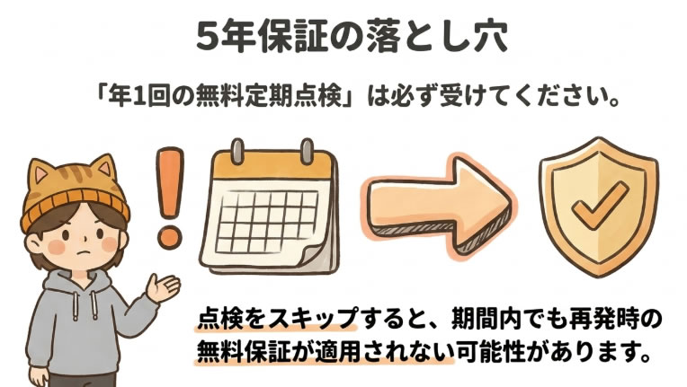 5年保証の落とし穴