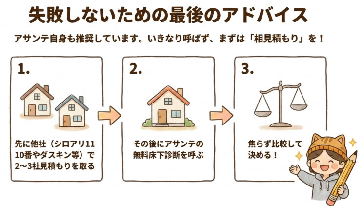 アサンテも推奨している相見積もり
