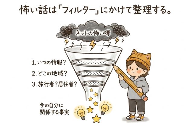 怖い話はフィルターにかけて整理する