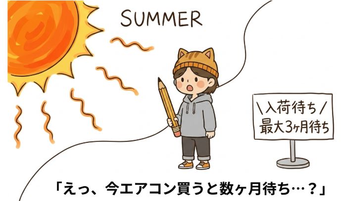 えっ、今エアコンを買うと数ヶ月待ち・・・?