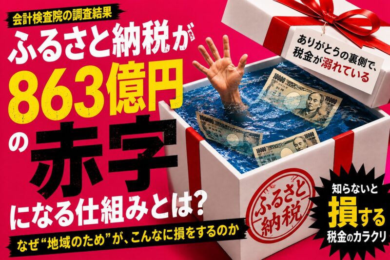 ふるさと納税が863億円の赤字になる仕組みとは？会計検査院の調査結果をわかりやすく解説