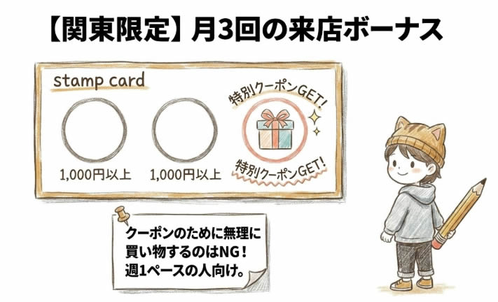 関東限定【月3回の来店ボーナス】