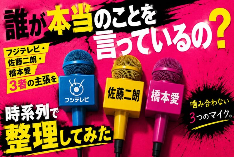 ヤフコメが異常「誰が本当?」フジテレビ・佐藤二朗・橋本愛、3者の主張を時系列で整理してみた