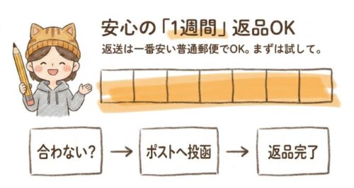 遠赤外線フリーバンドは安心の1週間返品OK