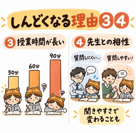 しんどくなる理由③④